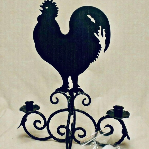 SLAH Rustic Rooster Candelabra Iron NIB - Picture 7 of 8